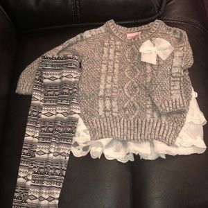 Toddler sweater and pant set. 2T